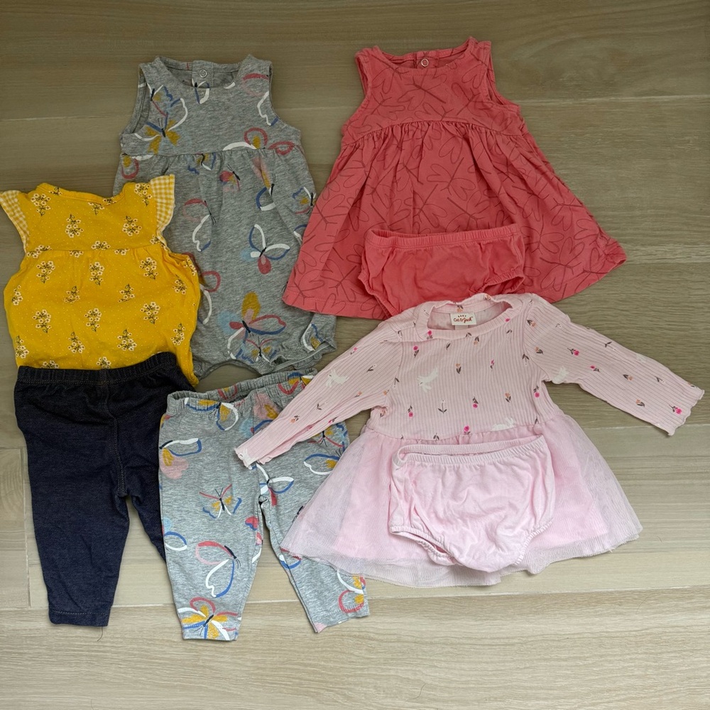 Carters and Cat and Jack 6 month clothing bundle